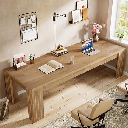 Surrena 79" Executive 2-Person Computer Desk – Extra Long Workstation